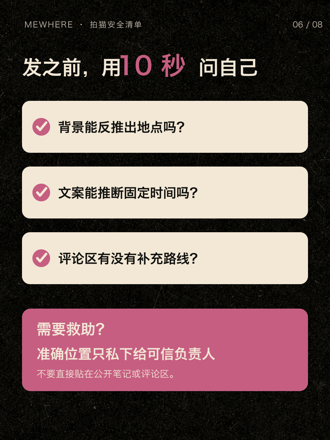 发布流浪猫照片前的十秒检查